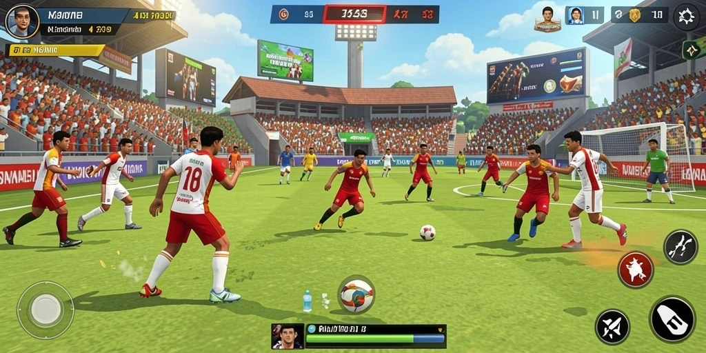 Screenshot menunjukkan karakter utama dalam aksinya.